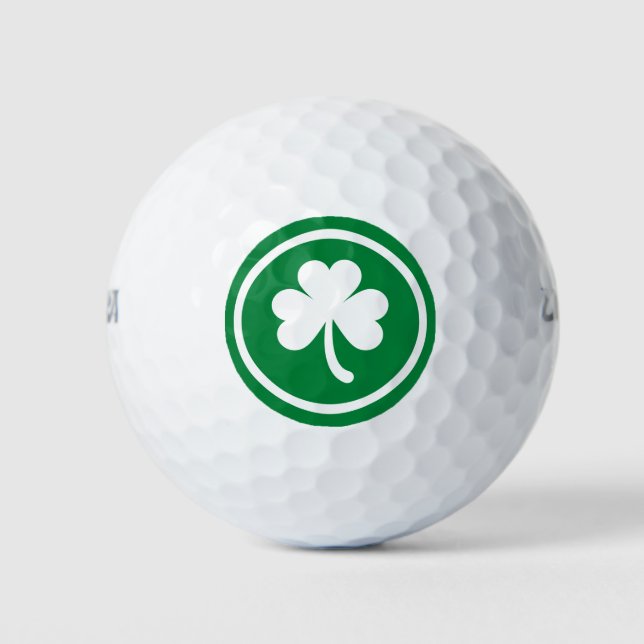 Lucky Shamrock Saint Patrick's Day Golf Balls (Front)