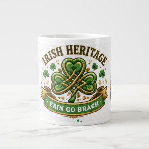 Lucky Shamrock St. Patrick’s Day Design Large Coffee Mug