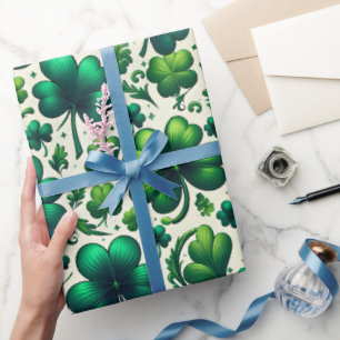 Lucky Shamrock St. Patrick’s Day Gift Wrapping Pap Paper