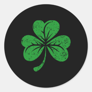 Lucky Shamrock St Patricks Day Classic Round Sticker