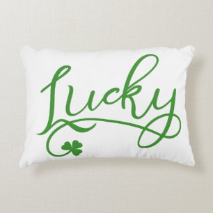 Lucky Shamrock St Patricks Day Decorative Cushion