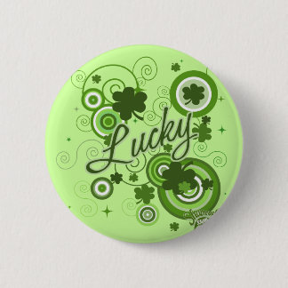 Lucky Shamrocks 6 Cm Round Badge