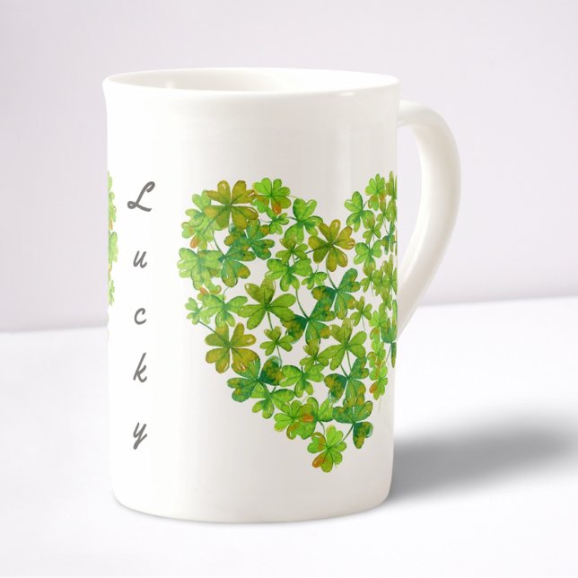 Lucky Shamrocks Bone China Mug (Creator Uploaded)