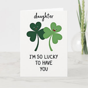 Lucky Shamrocks Daughter Card