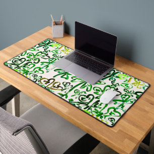 Lucky Shamrocks Desk Mat