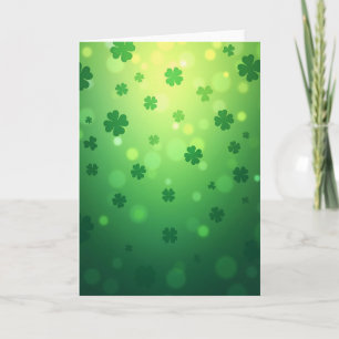 Lucky Shamrocks Green Scene Card