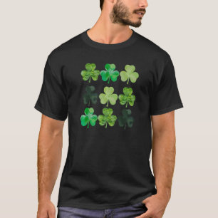 Lucky Shamrocks Irish Four Leaf Clover Happy St Pa T-Shirt
