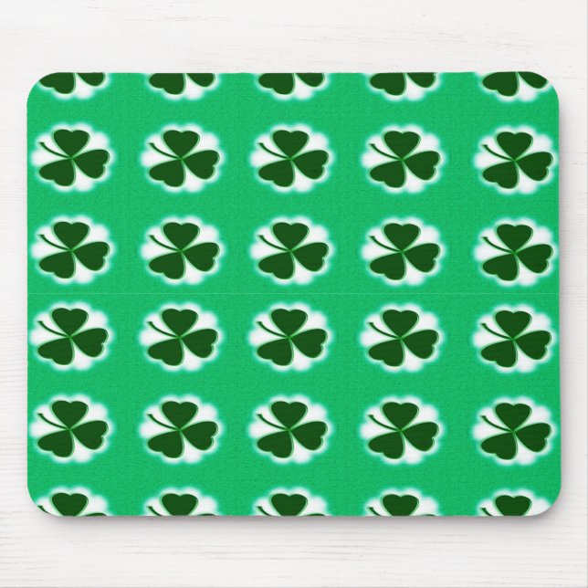 Lucky Shamrocks Mouse Mat (Front)
