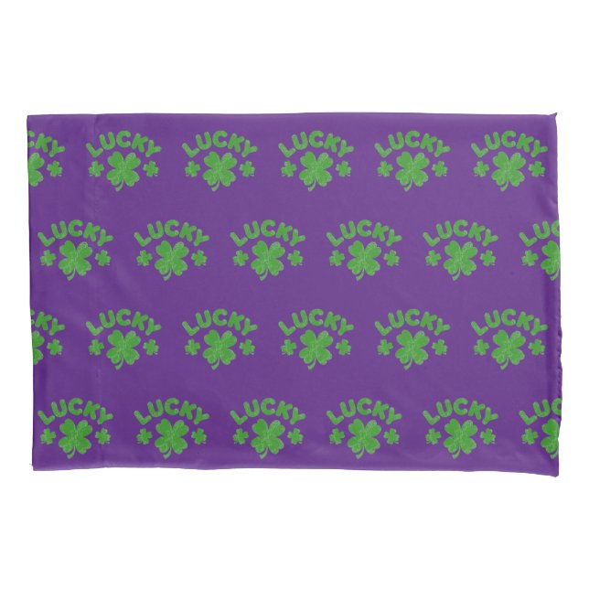 Lucky Shamrocks Pillowcase (Front)