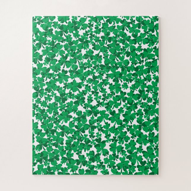 Lucky Shamrocks St Patricks Day Jigsaw Puzzle (Vertical)