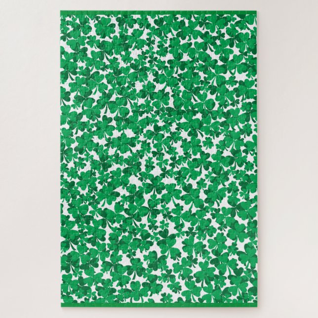 Lucky Shamrocks - St Patrick's Day Jigsaw Puzzle (Vertical)
