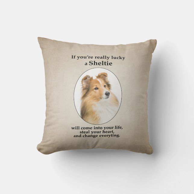 Lucky Sheltie Cushion (Front)