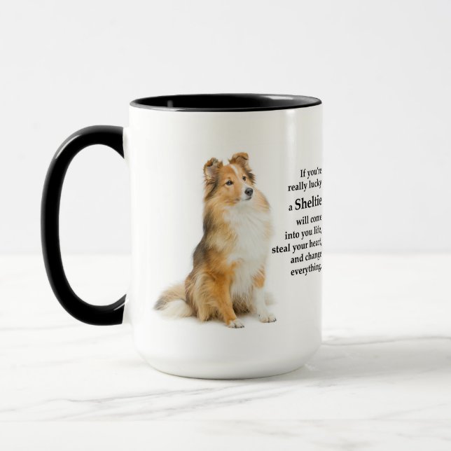 Lucky Sheltie Mug (Left)
