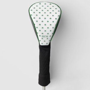 Lucky Shot Monogrammed Irish Four Leaf Clovers Golf Head Cover