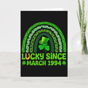 Lucky Since March 1994 Birthday 30th St Patricks D Card