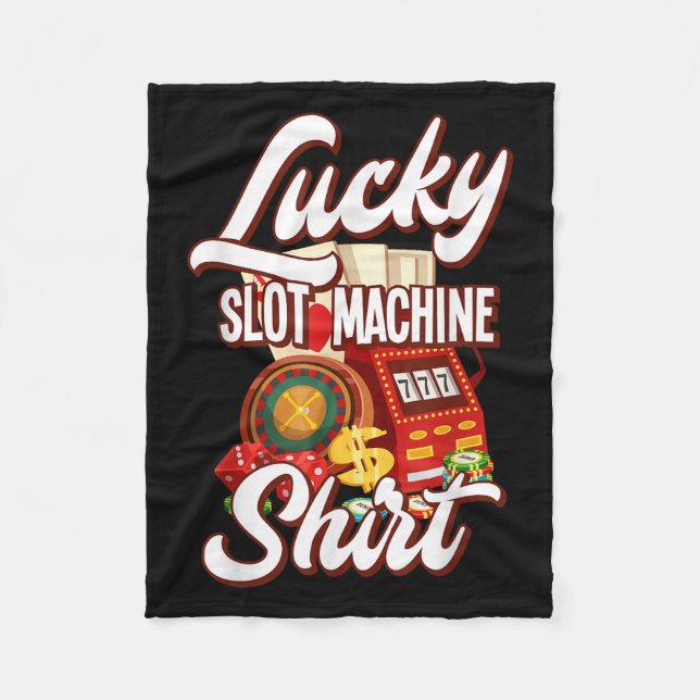 Lucky Slot Machine Casino Las Vegas Gambling  Fleece Blanket (Front)