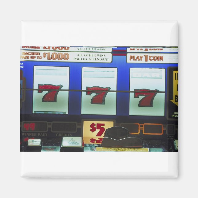 Lucky Slot Machine Winner Magnet (Front)