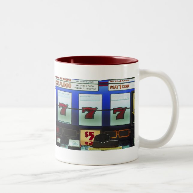 Lucky Slot Machine Winner Two-Tone Coffee Mug (Right)