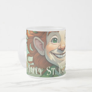 Lucky Smiles on St. Patrick’s Day Frosted Glass Coffee Mug