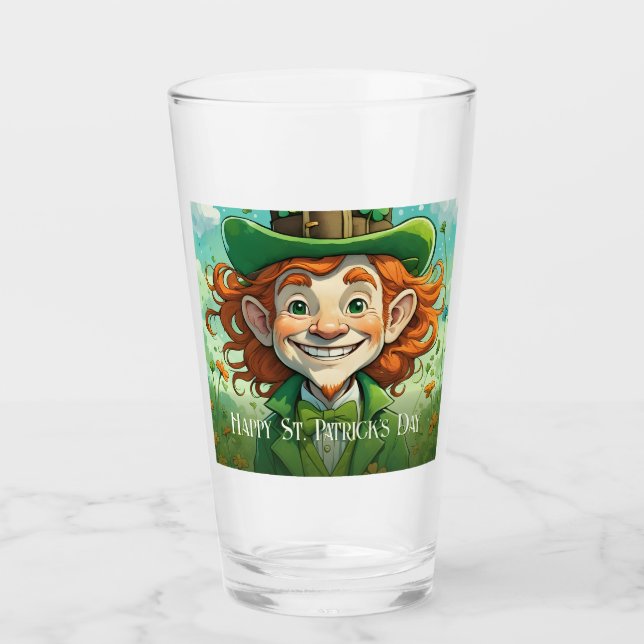 Lucky Smiles on St. Patrick’s Day Glass (Front)