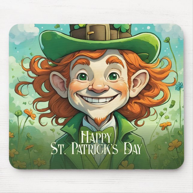 Lucky Smiles on St. Patrick’s Day Mouse Mat (Front)