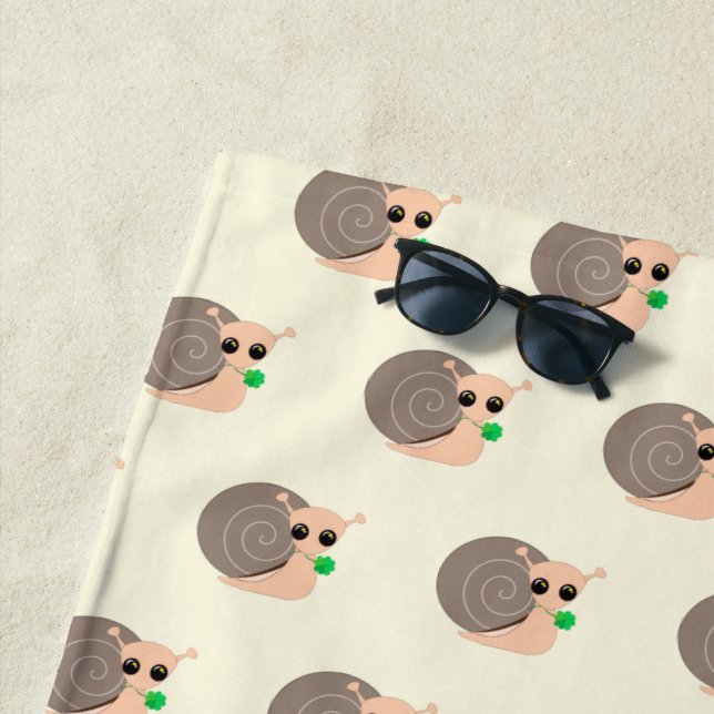 Lucky Snail - Beach Towel (In Situ)