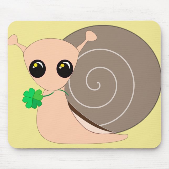 Lucky Snail Mouse Mat (Front)