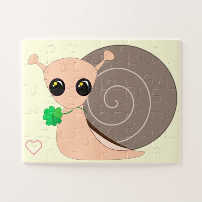 Lucky Snail qith Clover Jigsaw Puzzle (Horizontal)