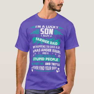 Lucky Son Of A Farmer Dad Proud Farmer T Shirts Fo
