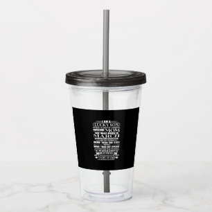 Lucky Son Raised By A Awesome Mum Gift For Mum Acrylic Tumbler