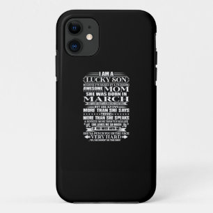 Lucky Son Raised By A Awesome Mum Gift For Mum iPhone 11 Case