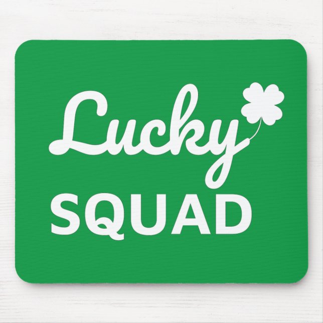 Lucky Squad St. Patrick's Day Mouse Mat (Front)
