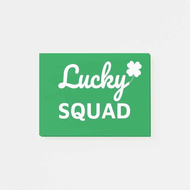 Lucky Squad St. Patrick's Day Post-it Notes (Front)