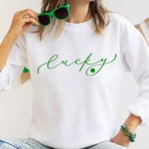 Lucky St. Patrick’s Day Cute Green Script