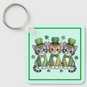 Lucky St. Patrick’s Day Kittens-47474 Key Ring