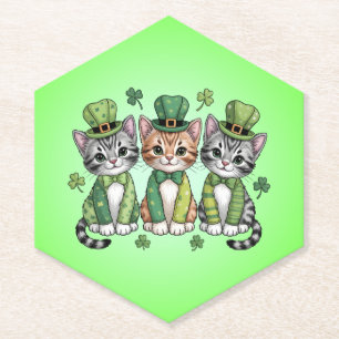 Lucky St. Patrick’s Day Kittens-47474 Paper Coaster