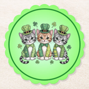Lucky St. Patrick’s Day Kittens-47474 Paper Coaster