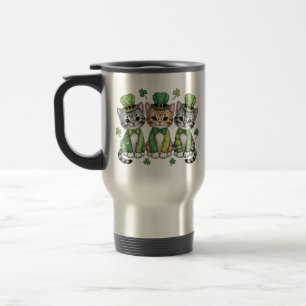 Lucky St. Patrick’s Day Kittens-47474 Travel Mug
