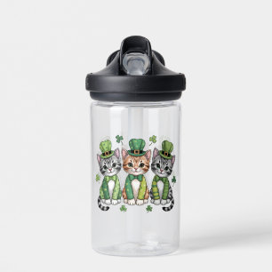 Lucky St. Patrick’s Day Kittens-47474 Water Bottle