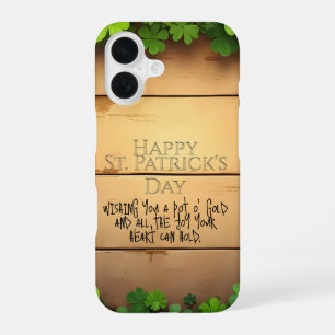 Lucky St. Patrick’s Day Wishes 🍀 iPhone 16 Case