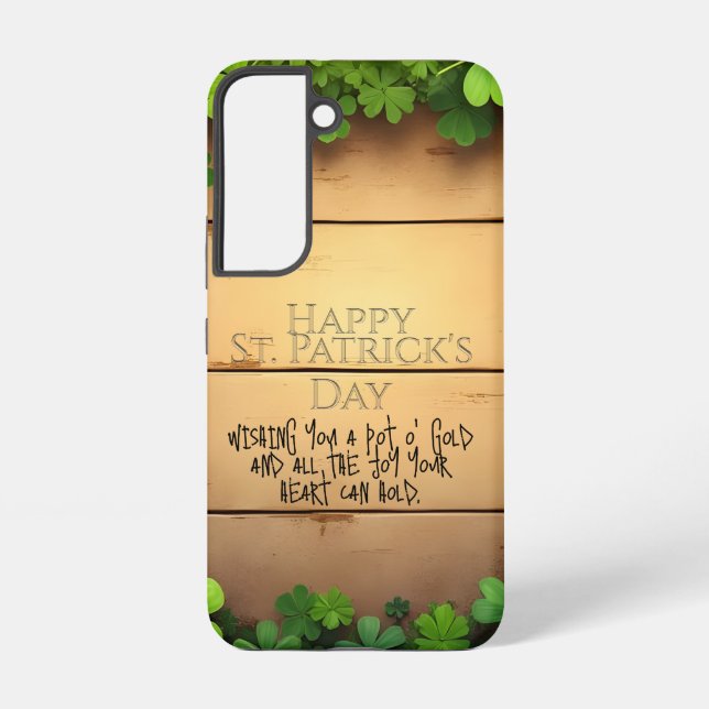 Lucky St. Patrick’s Day Wishes 🍀 Samsung Galaxy S22 Case (Back)