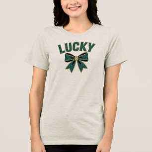 Lucky St Patrick’s Day Womens Tri-Blend Shirt