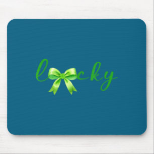 Lucky, St.patricks Day Coquette,shamrock Funny  Mouse Mat