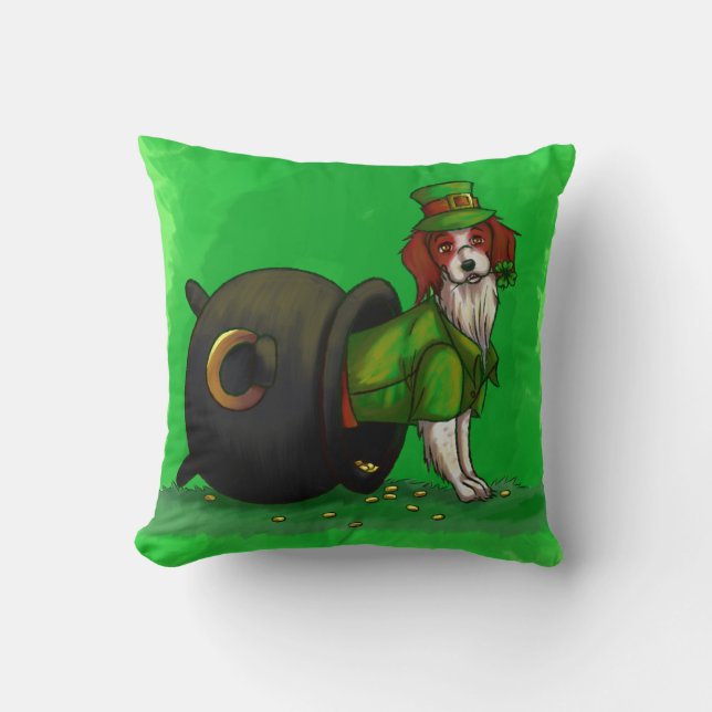 Lucky St. Patrick's Day Dog Cushion (Front)