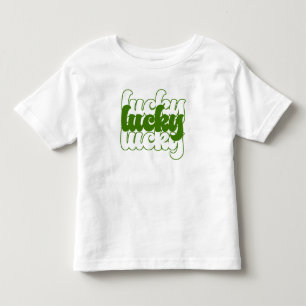 Lucky St Patrick's Day Green Retro 70's Toddler T-Shirt