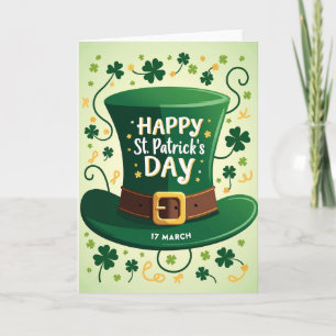 Lucky St Patricks Day Hat Card
