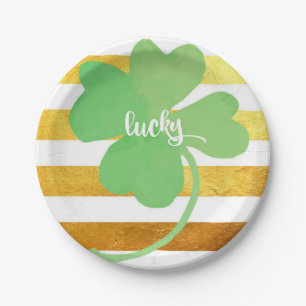 Lucky St Patrick's Day Paper Plate