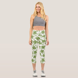 Lucky St. Patrick's Day Shamrock Capri Leggings