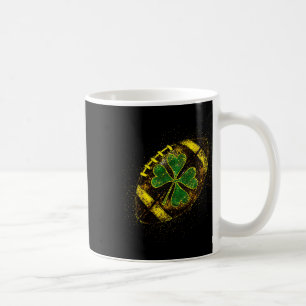 Lucky St. Patrick's Day Shamrock Football Irish Gr Coffee Mug