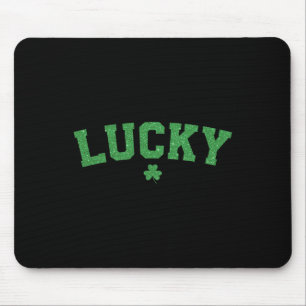 Lucky St Patricks Day Shamrock School College Univ Mouse Mat